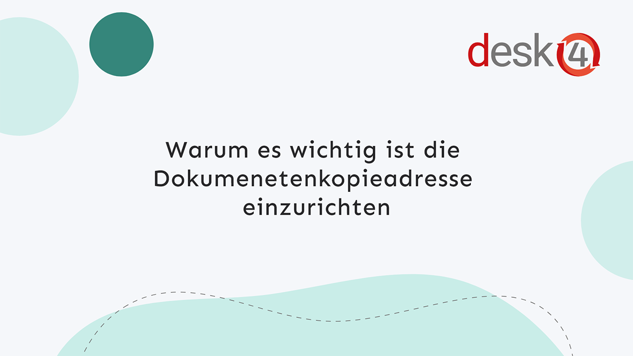 Warum es wichtig ist die Dokumentenkopieadresse einzurichten
