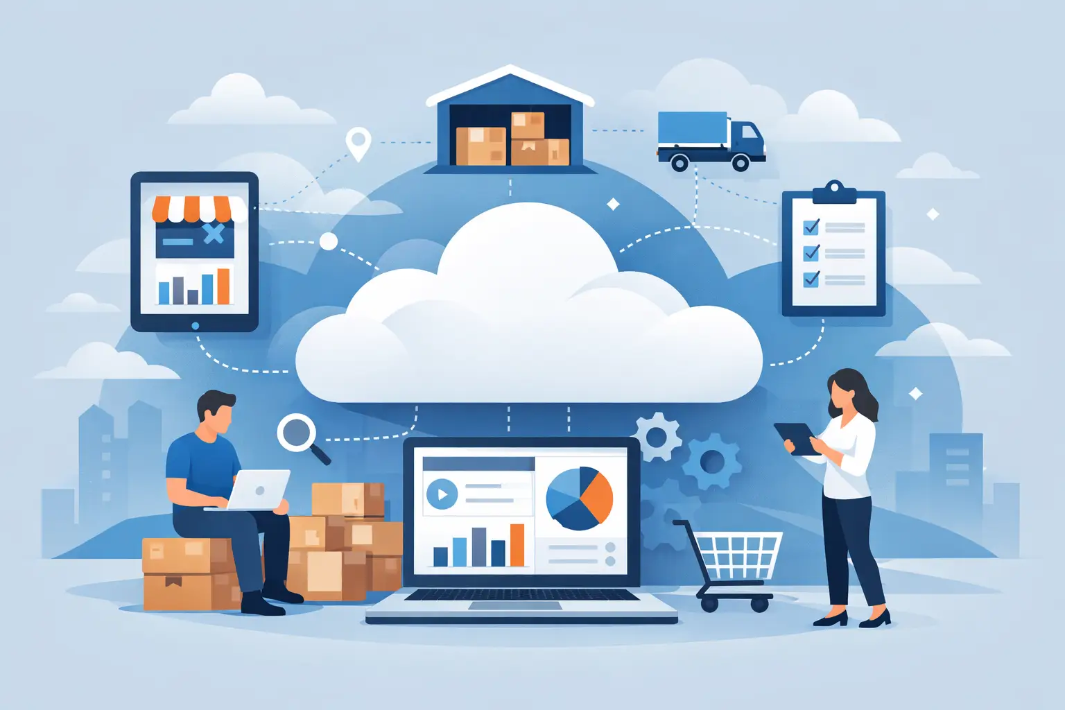 Wie funktioniert Cloud-Warenwirtschaft?