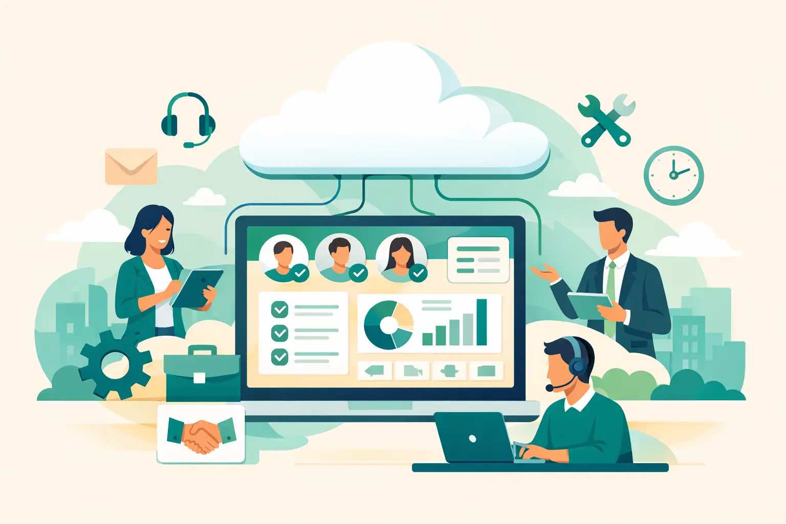 CRM für Dienstleistungsunternehmen in der Cloud