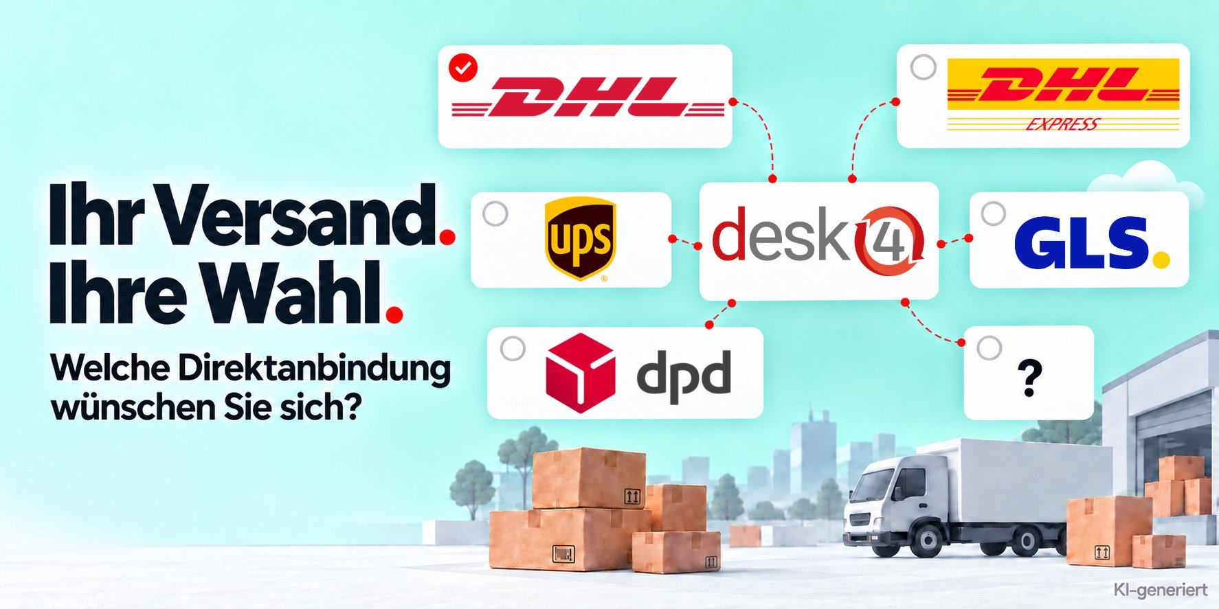 Grafik: desk4 Umfrage Versanddienstleister